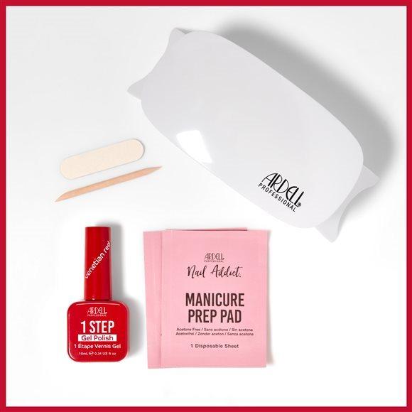 Immagine prodotto Ardell 1 Step Gel Polish Starter Kit Venetian Red (Red, Smalto per unghie effetto gel)