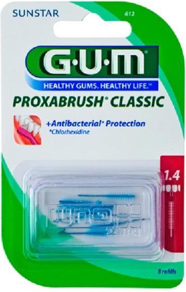 Actual product image GUM SUNSTAR Proxabrush ISO 4 1.4mm cylindric refill pink (8 x, 1.40 mm)