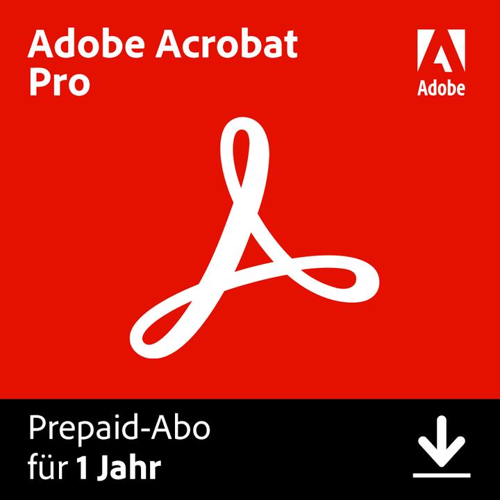 Adobe Acrobat Pro (1 User, 1 Geräte/User, 12 Monate)