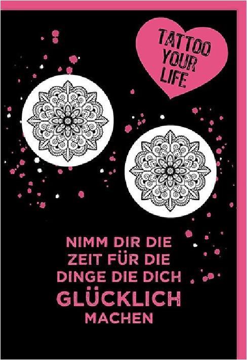 Produktbild Braun + Company Tattoo Karte Glücklich