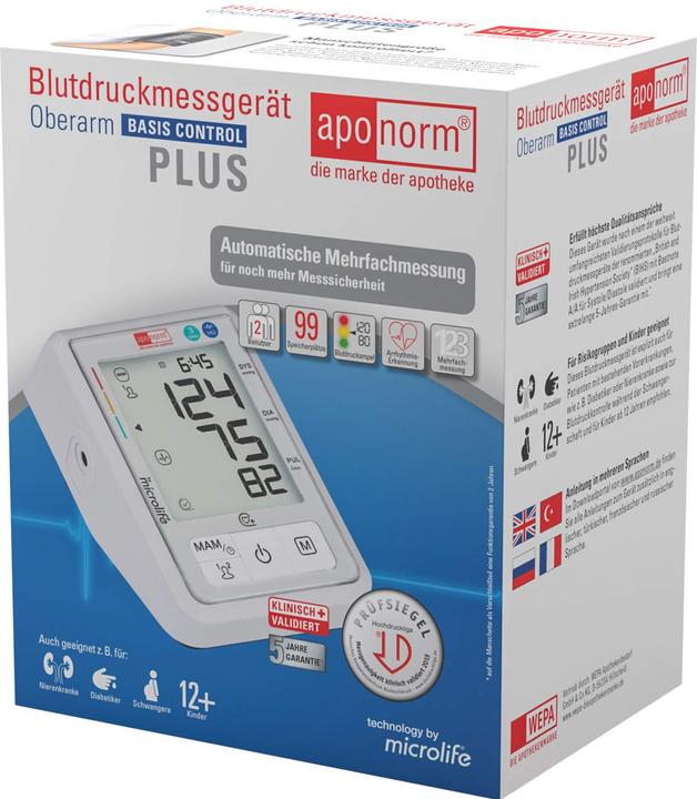 Actual product image Aponorm Bmg Bas C Pl Upper, 1 pc (Blood pressure monitor upper arm)