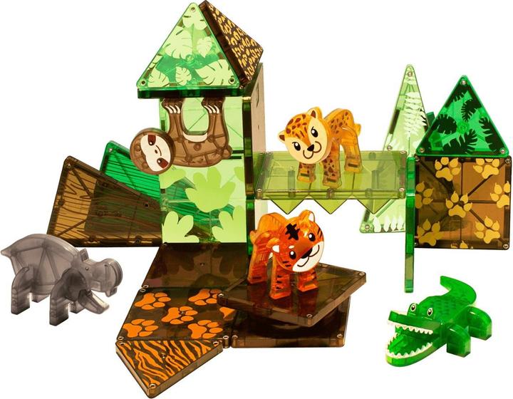 Productafbeelding Magna-Tiles Jungle Dieren Set (25 stuks)