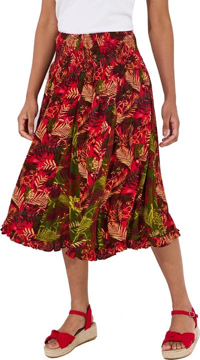 Actual product image Joe Browns Palm Print Godet Skater Skirt (40)
