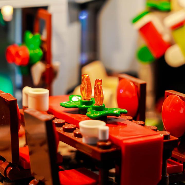 Actual product image BrickBling LED light set for LEGO Santa's visit (10293)