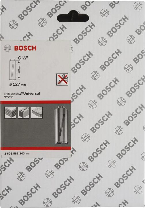 Produktbild Bosch Professional Zubehör Diamanttrockenbohrkrone G 1/2-Zoll, Standard for Universal, 127mm, 150mm, 6, 7mm (127 mm)