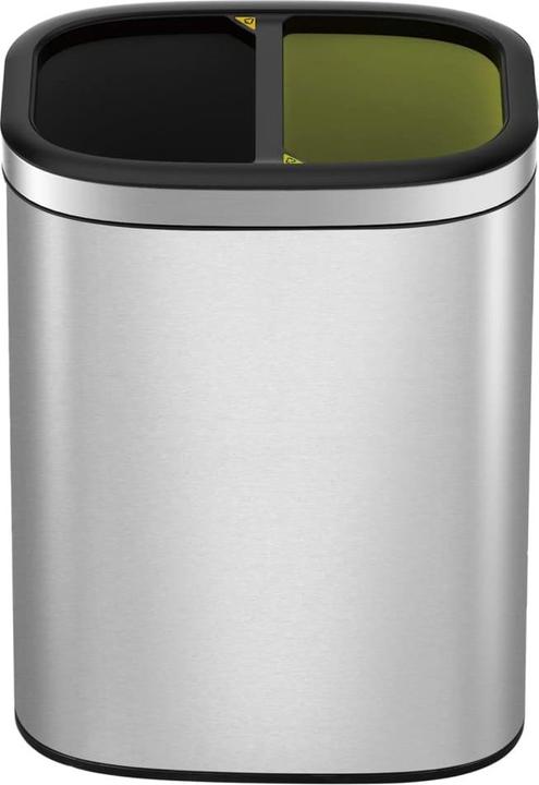 Produktbild EKO Mülltrennsystem OLI-Cube Open Top Bin Edelstahl 2 x 10 L gebürsteter Edelstahl, mit offener Ein (20 l)