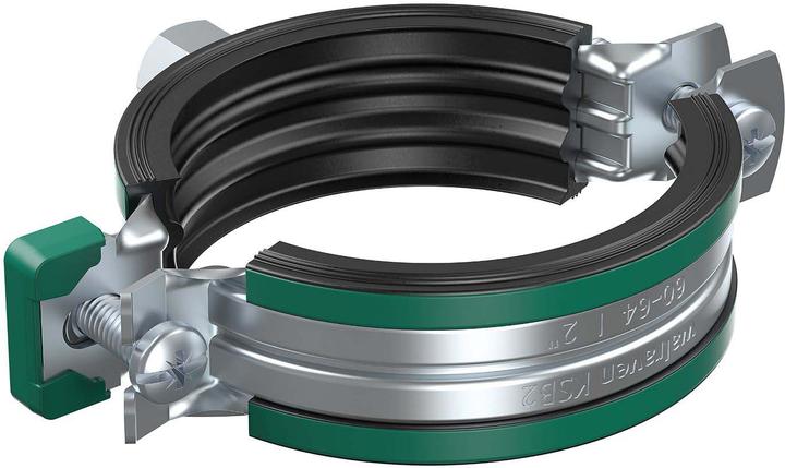 Walraven Morsetti per tubi KSB2 Due viti Ø125-130mm, zincate, con Quicklock. Combinazione