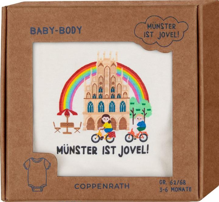 Actual product image Baby bodysuit: Münster is jovial! (62, 68)