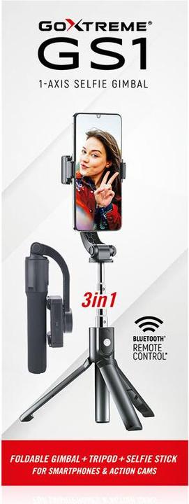 Produktbild Easypix GoXtreme GS1 1-AXIS Selfie Gimbal für Smartphone (Smartphone, Actionkamera, 0.30 kg)
