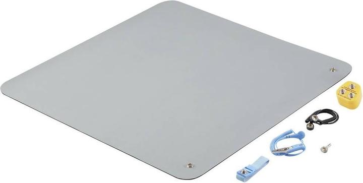 Tru Components TC-12356316 ESD-Matten-Set Grau (L x B x H) 550 x 550 x 2 mm 1 S (Statikschutz)