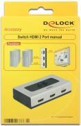 Actual product image Delock Switch 2-port HDMI manual