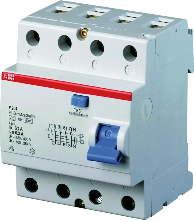 Immagine prodotto ABB Salvavita 4-poli 63A 0.3A F204