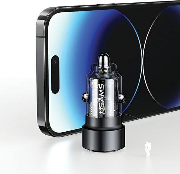 Produktbild Usams Ład. sam. C39 USB+USB-C 60W Fast Charge fioletowy/purple CC208CC02 (US-CC208) (60 W)