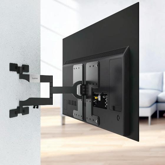 Image du produit Hama Support TV mural, OLED, plat, pivotant, extensible, 229cm (90") à 50kg (Mur, 90", 50 kg)