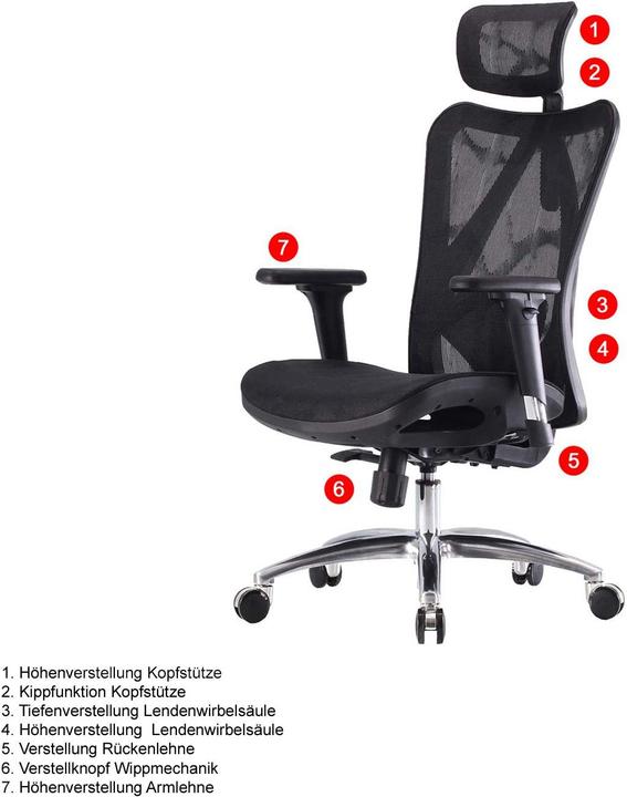 Immagine prodotto Sihoo Sedia da ufficio con supporto lombare