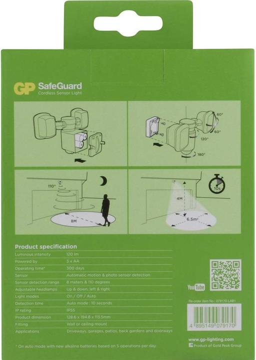 Produktbild GP Batteries Safeguard RF2.1 (BK)