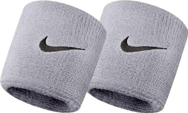 Nike Swoosh Schweissbänder, Grey Heather/Black, OSFM