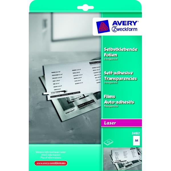 Produktbild Avery Zweckform Folie für Laserdrucker A4 transparent 25 Blatt