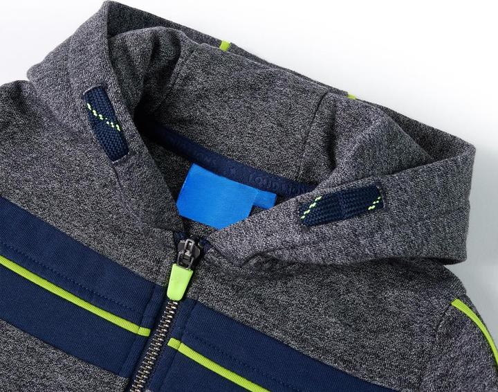 Immagine prodotto VidaXL Felpa con cappuccio per bambini con zip Grigio melange (92)