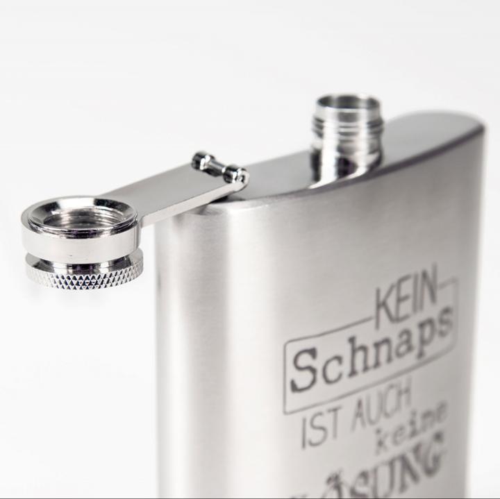 Actual product image Contento Hip flask 'No liquor...' (180 ml)