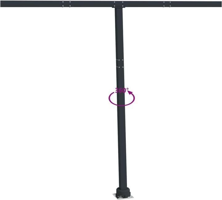 Produktbild VidaXL Stützen für Markisen Anthrazit 300x245 cm Eisen,Farbe (3 m)