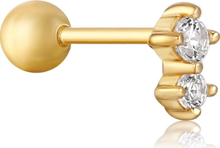Ania Haie Ohrstecker Double Sparkle Barbell 925 Sterling Silber (925er Silber)