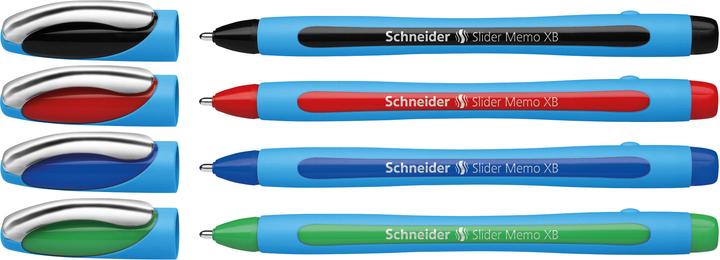 Produktbild Schneider Kugelschreiber Slider Memo XB (Grün, Schwarz, Rot, Blau, 1 x)