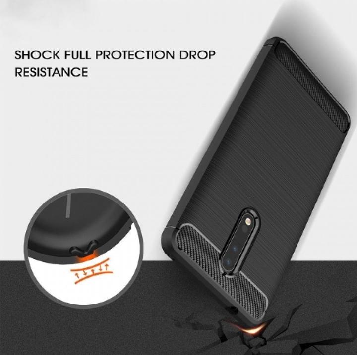 Actual product image Screenguard Nokia 8 Cover Carbon Brushed Soft TPU (Nokia 8)