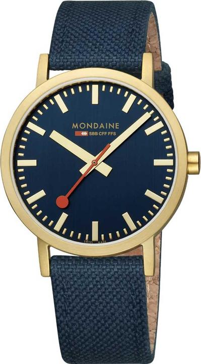 Mondaine Classic - von der Natur inspiriert - Ip Gold (Analoguhr, 40 mm)