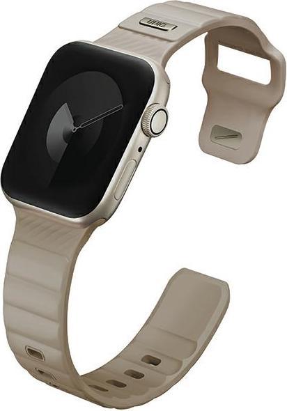 Produktbild Uniq pasek Stride Apple Watch Series 1/2/3/4/5/6/7/8/9/SE/SE2 38/40/41mm FKM Rubber Strap khaki/pale (Kunststoff)