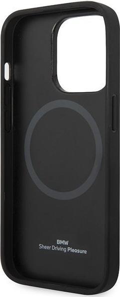 Actual product image BMW Case BMHMP14XSLLNA iPhone 14 Pro Max 6.7" granatowy/navy hardcase Leather Hot Stamp MagSafe (Apple iPhone 14 Pro Max)