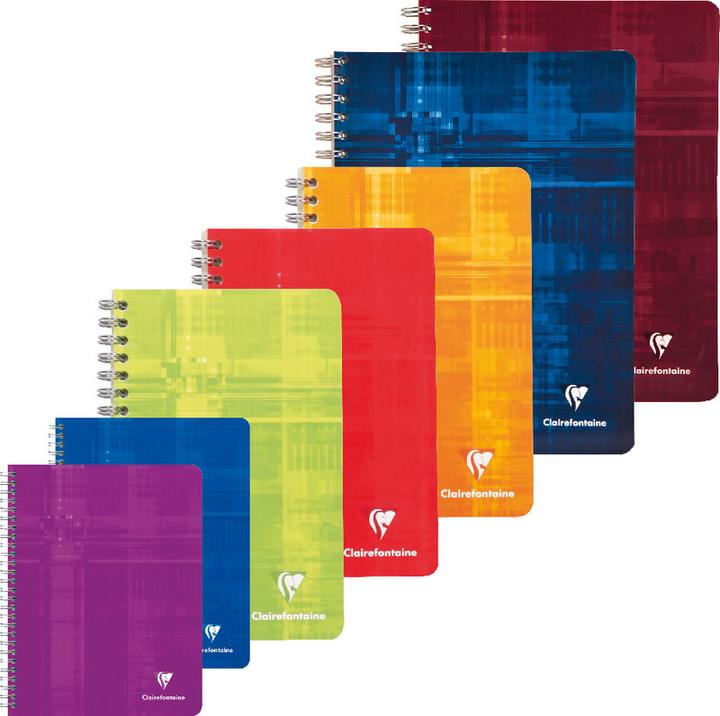 Image du produit Clairefontaine Cahier à spirales avec index (A4, Quadrillé, Couverture rigide)