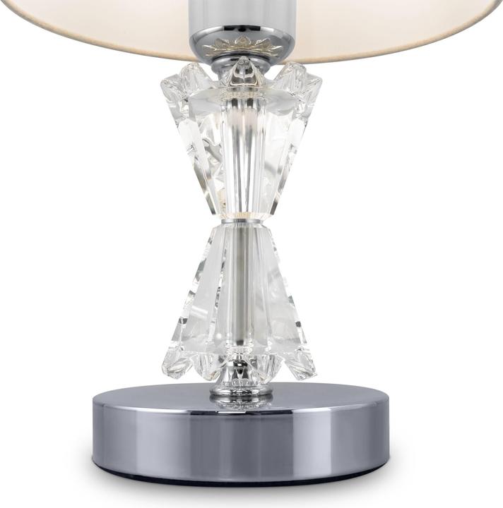 Immagine prodotto Maytoni Lampada da tavolo Florero Classic E27 46cm Cromo Bianco Cotone (E27)