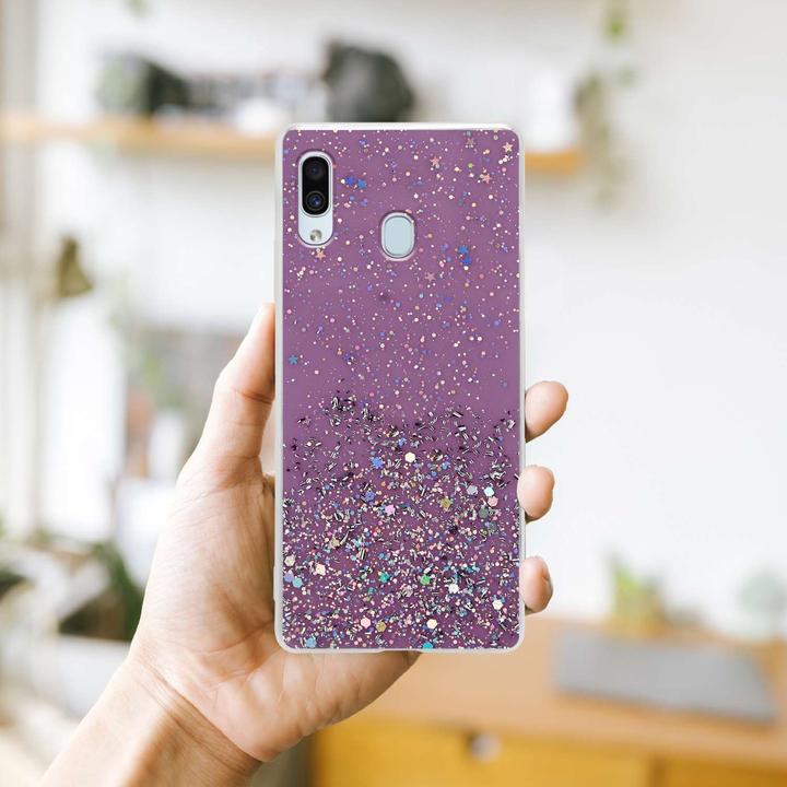 Image du produit Cadorabo Couverture TPU paillettes scintillantes (Samsung Galaxy A40)