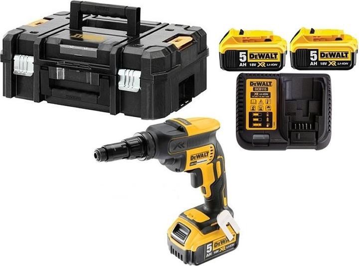 Actual product image DeWalt DCF622P2 18V Li-Ion Schroefmachine voor zelftapschroeven set (2x 5.0Ah accu) in TSTAK