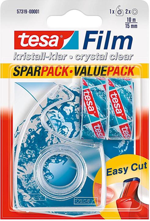 Produktbild tesa tesafilm Handabroller inkl. 2 Rollen tesafilm kristall-klar (15 mm)