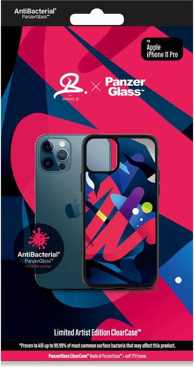 Actual product image PanzerGlass ClearCase iPhone 11 Pro Mikael B Limited Artist Edition Antibacterinis (Apple iPhone 11 Pro)