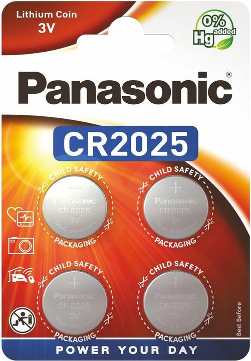 Produktbild Panasonic Lithium Power CR2025 (4 Stk., CR2025, 165 mAh)