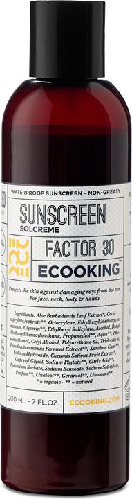Actual product image Ecooking Sunscreen SPF 30 200 ml (Suntan cream, SPF 30, 200 ml)