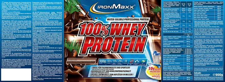 Actual product image IronMaxx 100% Whey Protein (Dark Ecuador Chocolate, 1 pcs., 2350 g)