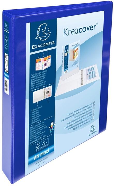 Actual product image Exacompta ring binder A4 PVC/PU 4-ring 47mm spine 25mm (A4, 25 mm, 1 Piece)