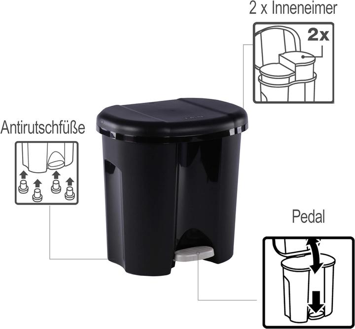 Image du produit Rotho Poubelle Duo (20 l)