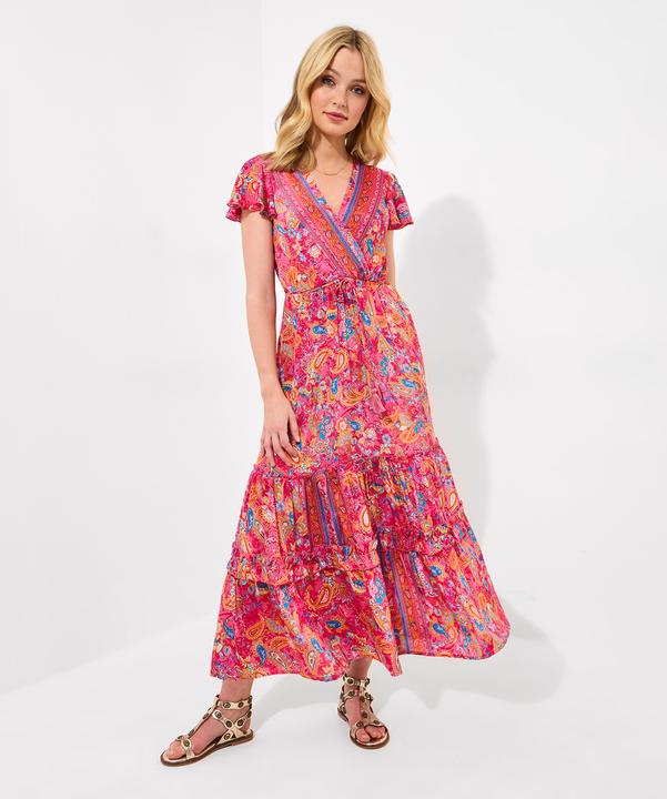 Actual product image Joe Browns Paisley Print V-Neck Maxi Dress (12XL)