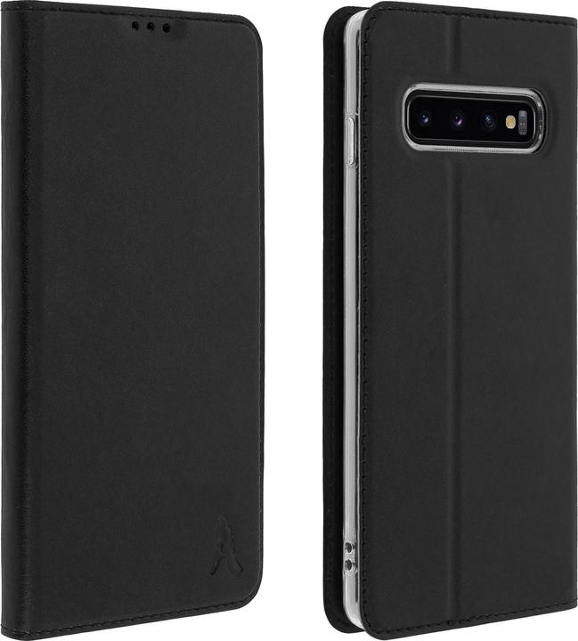 Immagine prodotto Akashi Flip Cover Geldbörse mit Standfunktion für Samsung Galaxy S10 – Schwarz (Samsung Galaxy S10)