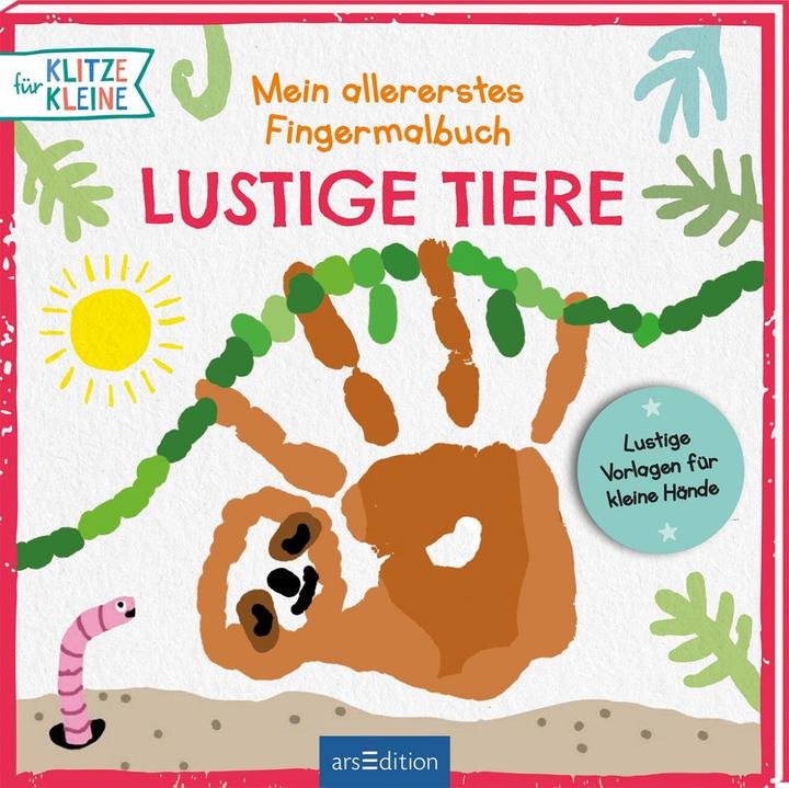 Actual product image For tiny tots: My very first finger painting book - Funny animals