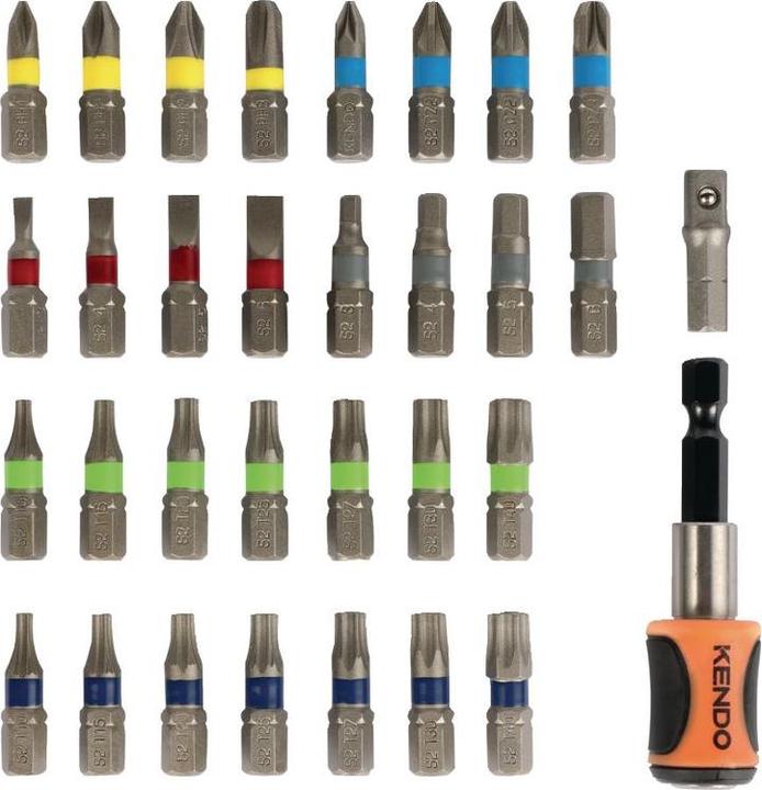 Actual product image Kendo Bitset with colour coding 32-piece