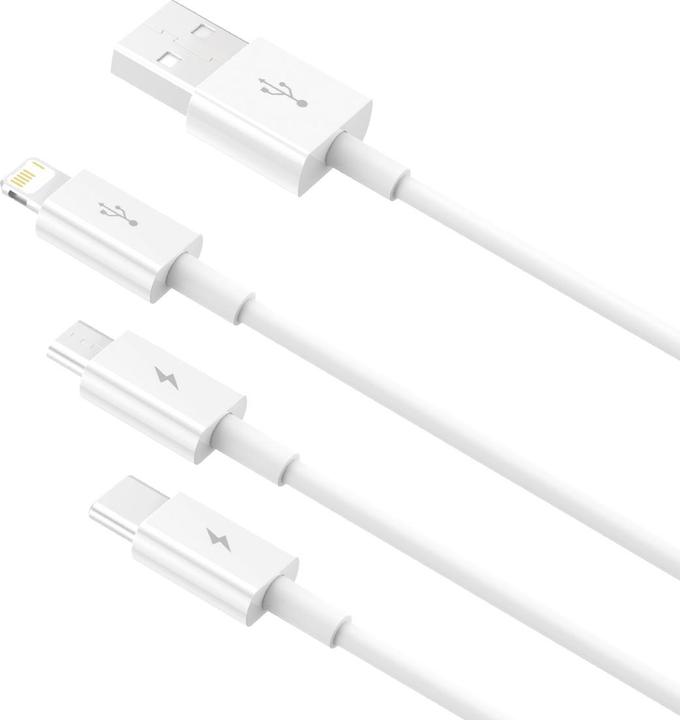 Actual product image Baseus 3 in 1 Multicharger USB-Cable (1.50 m, USB 2.0)