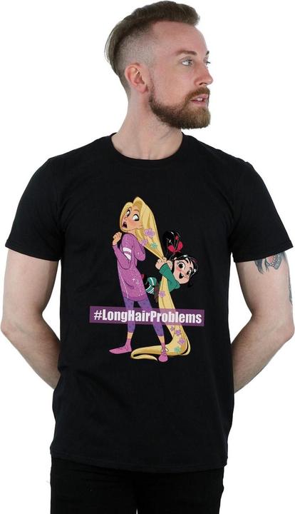Actual product image Disney Mens Wreck It Ralph Rapunzel And Vanellope T-Shirt (5XL)