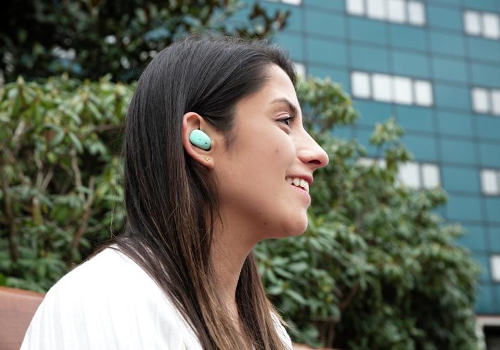 Produktbild Trust Nika Compact Blueth Earphones Mint (ANC, 8 h, Kabellos)