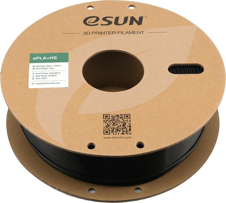 Actual product image eSUN Epla+Hs (PLA+, 1.75 mm, 1000 g, Black)
